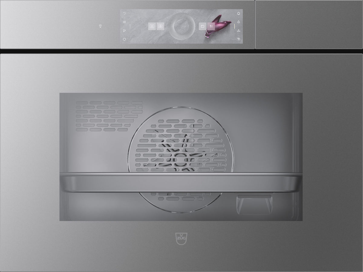 V-ZUG CombiSteamer V6000 45cm Handle Free Platinum Mirror Glass
